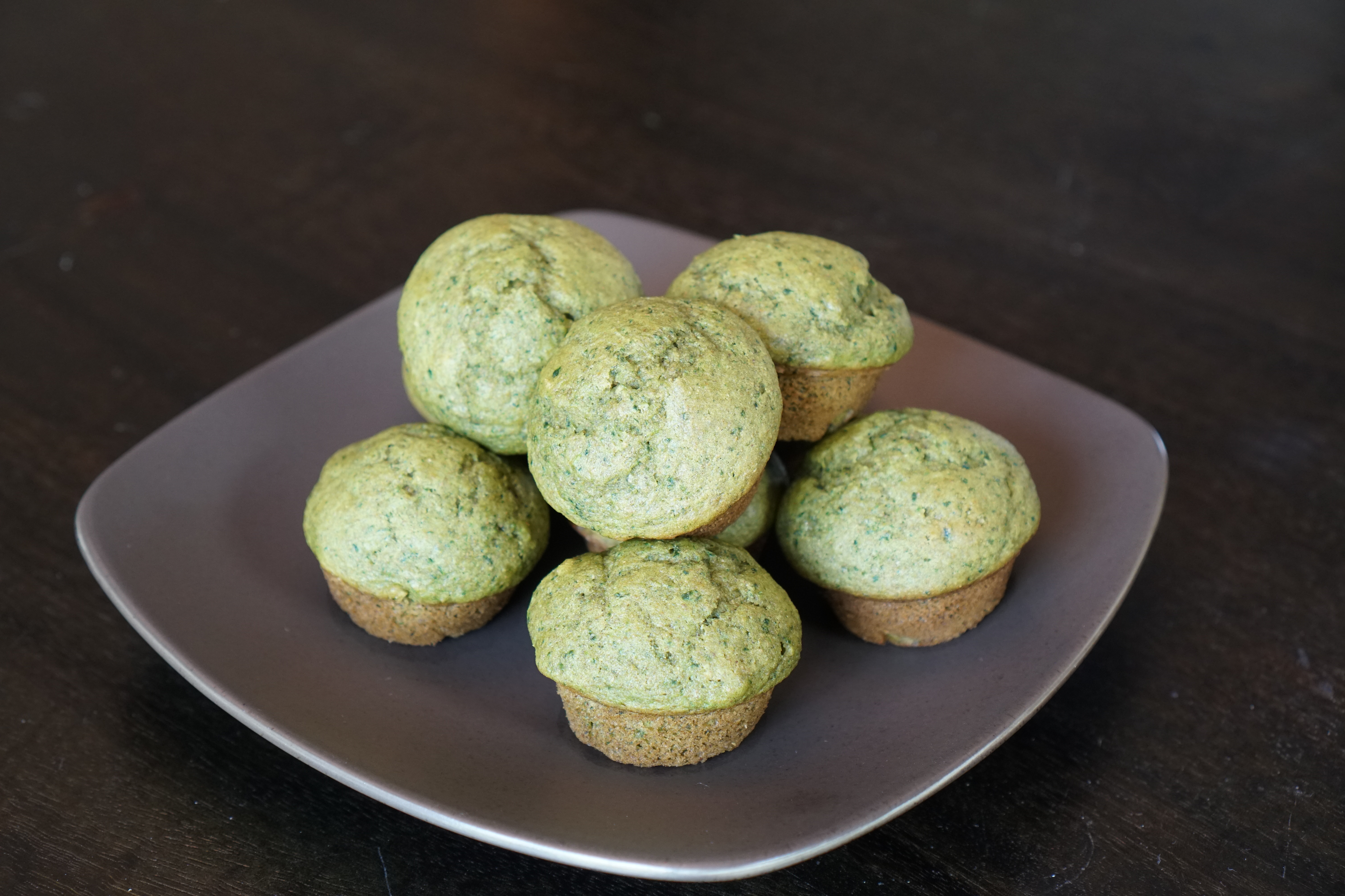 Spinach Banana Mini Muffins with No Egg