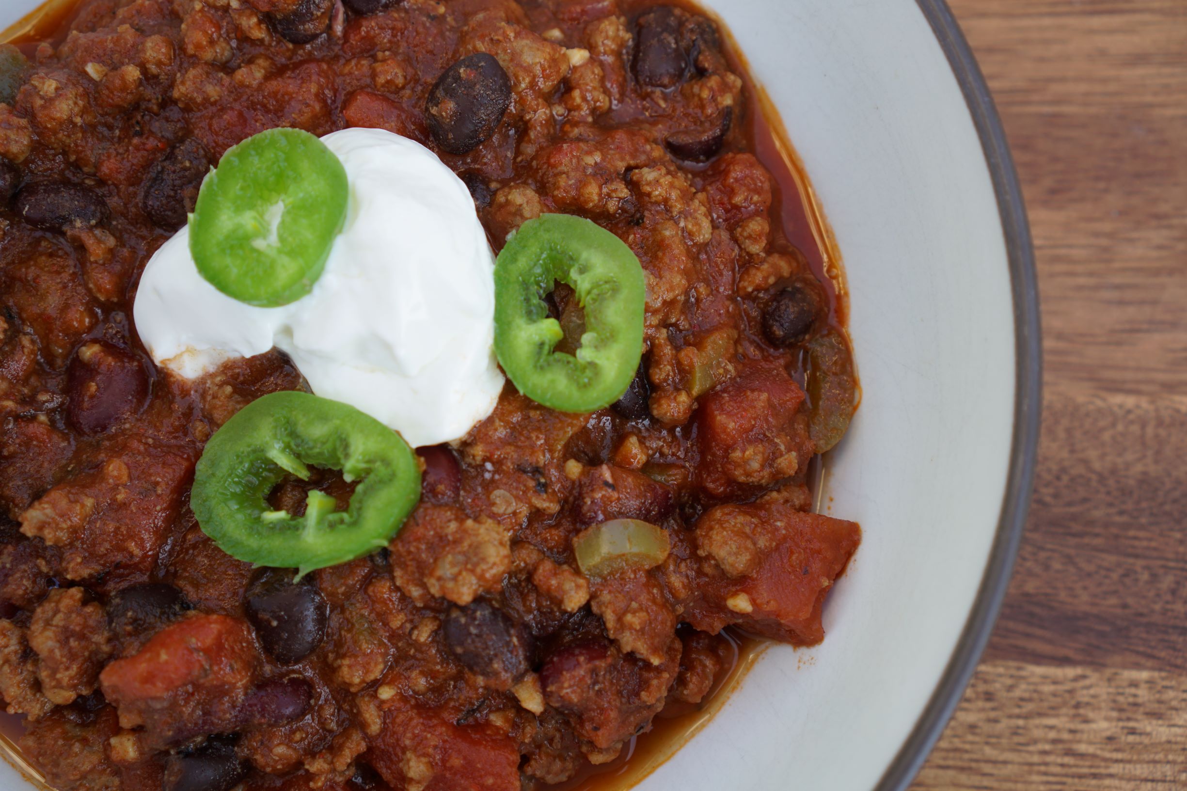 Three Jalapeno Beef Chili